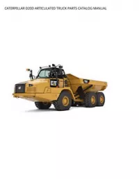 CATERPILLAR D20D ARTICULATED TRUCK PARTS CATALOG MANUAL preview