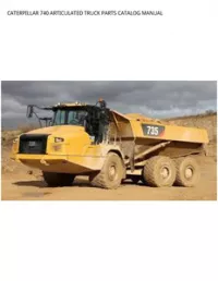 CATERPILLAR 740 ARTICULATED TRUCK PARTS CATALOG MANUAL preview