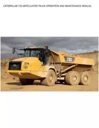 CATERPILLAR 735 ARTICULATED TRUCK OPERATION AND MAINTENANCE MANUAL preview