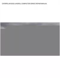 CATERPILLAR 826G LANDFILL COMPACTOR SERVICE REPAIR MANUAL preview