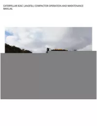 CATERPILLAR 826C LANDFILL COMPACTOR OPERATION AND MAINTENANCE MANUAL preview