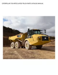 CATERPILLAR 730 ARTICULATED TRUCK PARTS CATALOG MANUAL preview