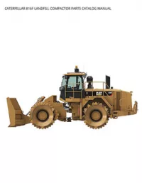 CATERPILLAR 816F LANDFILL COMPACTOR PARTS CATALOG MANUAL preview