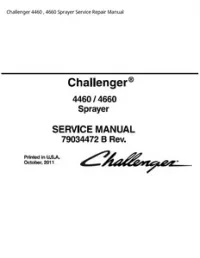 Challenger 4460   4660 Sprayer Service Repair Manual preview