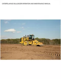 CATERPILLAR 825 BULLDOZER OPERATION AND MAINTENANCE MANUAL preview