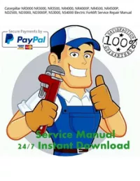 Caterpillar NR3000 NR3000  NR3500  NR4000  NR4000P  NR4500  NR4500P  ND2500  ND3000  ND3000P  NS3000  NS4000 Electric Forklift Service Repair Manual preview
