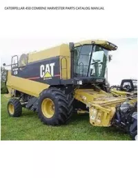 CATERPILLAR 450 COMBINE HARVESTER PARTS CATALOG MANUAL preview