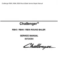 Challenger RB45  RB46  RB56 Round Baler Service Repair Manual preview