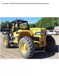 Caterpillar TH220B TH330B Telehandler Service Repair Workshop Manual preview