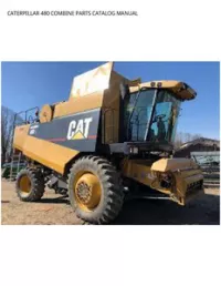 CATERPILLAR 480 COMBINE PARTS CATALOG MANUAL preview