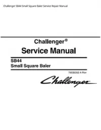 Challenger SB44 Small Square Baler Service Repair Manual preview