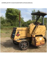CATERPILLAR PR-75 COLD PLANER PARTS CATALOG MANUAL preview