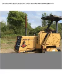 CATERPILLAR G3520B GAS ENGINE OPERATION AND MAINTENANCE MANUAL preview