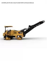 CATERPILLAR PR-450C COLD PLANER PARTS CATALOG MANUAL preview