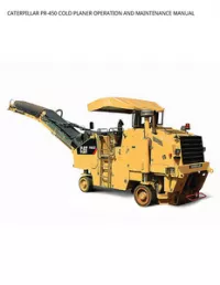 CATERPILLAR PR-450 COLD PLANER OPERATION AND MAINTENANCE MANUAL preview