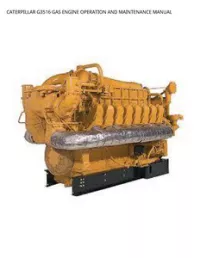 CATERPILLAR G3516 GAS ENGINE OPERATION AND MAINTENANCE MANUAL preview