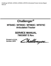 Challenger MT945C  MT955C  MT965C  MT975C Articulated Tractor Service Repair Manual preview
