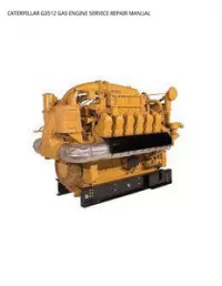 CATERPILLAR G3512 GAS ENGINE SERVICE REPAIR MANUAL preview