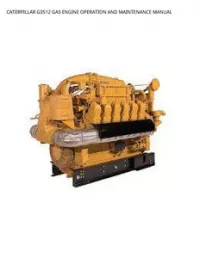 CATERPILLAR G3512 GAS ENGINE OPERATION AND MAINTENANCE MANUAL preview