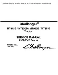 Challenger MT945B  MT955B  MT965B  MT975B Tractor Service Repair Manual preview