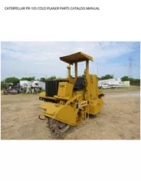 CATERPILLAR PR-105 COLD PLANER PARTS CATALOG MANUAL preview