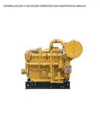 CATERPILLAR G3412 GAS ENGINE OPERATION AND MAINTENANCE MANUAL preview