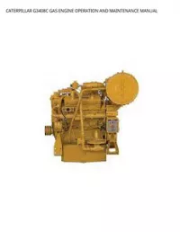 CATERPILLAR G3408C GAS ENGINE OPERATION AND MAINTENANCE MANUAL preview