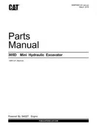 Caterpillar 305D CR MINI HYD EXCAVATOR Spare Parts Catalog Manual XER preview