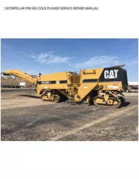 CATERPILLAR PM-565 COLD PLANER SERVICE REPAIR MANUAL preview