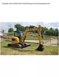 Caterpillar 305C CR MINI HYD EXCAVATOR Spare Parts Catalog Manual GYZ preview