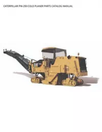 CATERPILLAR PM-200 COLD PLANER PARTS CATALOG MANUAL preview