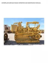 CATERPILLAR G399 GAS ENGINE OPERATION AND MAINTENANCE MANUAL preview