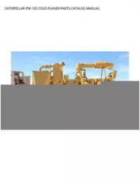CATERPILLAR PM-102 COLD PLANER PARTS CATALOG MANUAL preview