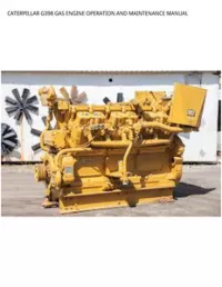 CATERPILLAR G398 GAS ENGINE OPERATION AND MAINTENANCE MANUAL preview