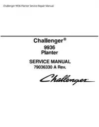 Challenger 9936 Planter Service Repair Manual preview