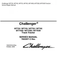 Challenger MT735  MT745  MT755  MT765  MT745B  MT755B  MT765B Tractors Service Repair Manual preview