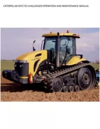CATERPILLAR MTC735 CHALLENGER OPERATION AND MAINTENANCE MANUAL preview