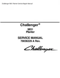 Challenger 9831 Planter Service Repair Manual preview