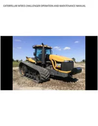 CATERPILLAR MT855 CHALLENGER OPERATION AND MAINTENANCE MANUAL preview