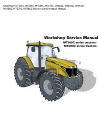 Challenger MT645C  MT655C  MT665C  MT675C  MT685C  MT645D  MT655D  MT665D  MT675D  MT685D Tractors Service Repair Manual preview