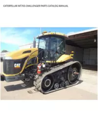 CATERPILLAR MT765 CHALLENGER PARTS CATALOG MANUAL preview