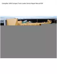 Caterpillar 249D Compact Track Loader Service Repair Manual PDF preview