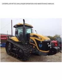 CATERPILLAR MT735 CHALLENGER OPERATION AND MAINTENANCE MANUAL preview