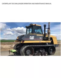 CATERPILLAR 75D CHALLENGER OPERATION AND MAINTENANCE MANUAL preview