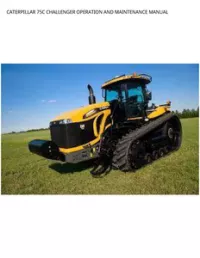 CATERPILLAR 75C CHALLENGER OPERATION AND MAINTENANCE MANUAL preview