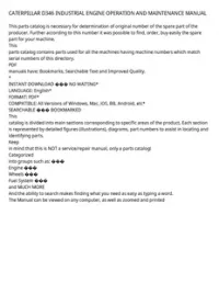 CATERPILLAR D346 INDUSTRIAL ENGINE OPERATION AND MAINTENANCE MANUAL preview