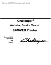 Challenger 9700VER Planter Service Repair Manual preview