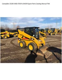 Caterpillar 252B3 SKID STEER LOADER Spare Parts Catalog Manual TNK preview