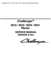 Challenger 9516   9523   9524   9531 Planter Service Repair Manual preview