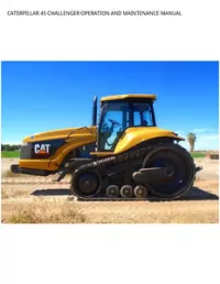 CATERPILLAR 45 CHALLENGER OPERATION AND MAINTENANCE MANUAL preview